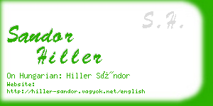 sandor hiller business card